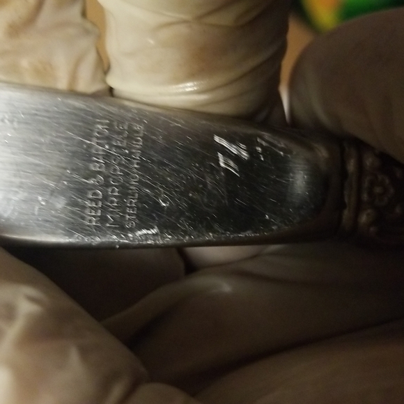 VINTAGE REED AND BARTON LOT OF 4 DINNER KNIVES MIRRORSTELE WITH STERLING HANDLES - Picture 6 of 7